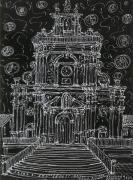 Palazzolo Akreide, china a tratto del 1962 dim. cm 23x31