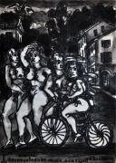 Non facea nascendo ancor paura, china acquarellata del 1966 dim. cm 70x49,8