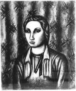 Figura, carboncino del 1937 dim. cm 59,6x50,1