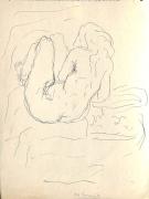 Studio per Levana, china a tratto del 1942 dim. cm 27,8x20,9