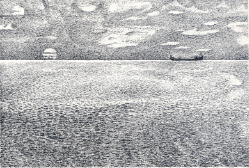 Mare siciliano, litografia del 1968, dim. foglio cm 35 x 50