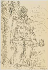 Morte di Tonle, acquaforte del 1984 , dim. lastra mm 279 x 192